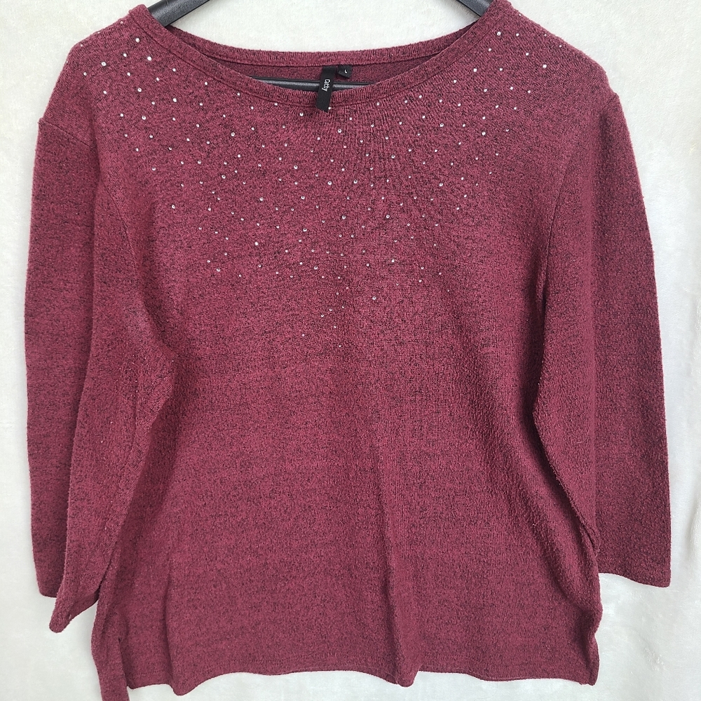 Maroon Polyester Sweater